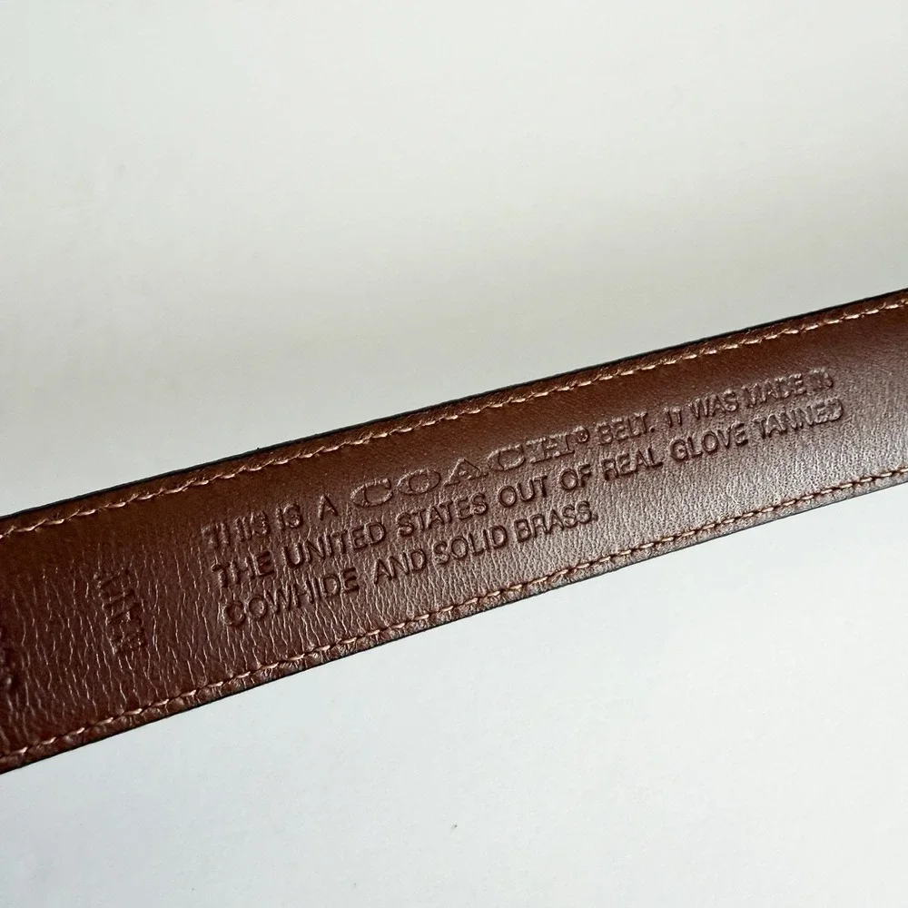 Vintage Coach 8400 Navy Leather Belt XS 30